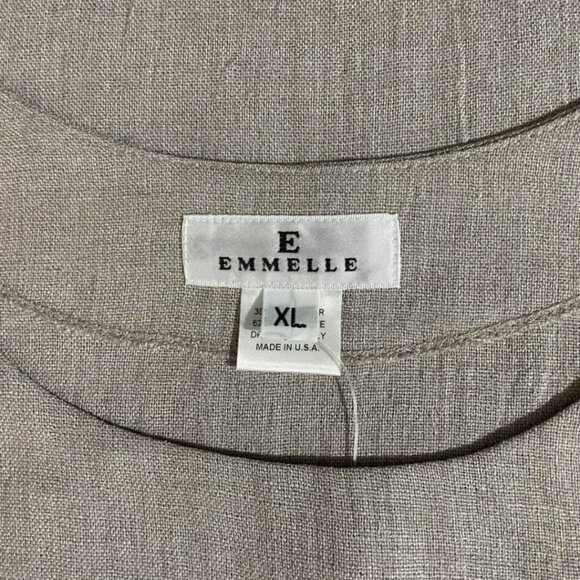 NWT Emmelle Putty Sleeveless Top XL – Minimalist Luxury Triacetate Blend Blouse - Picture 8 of 11